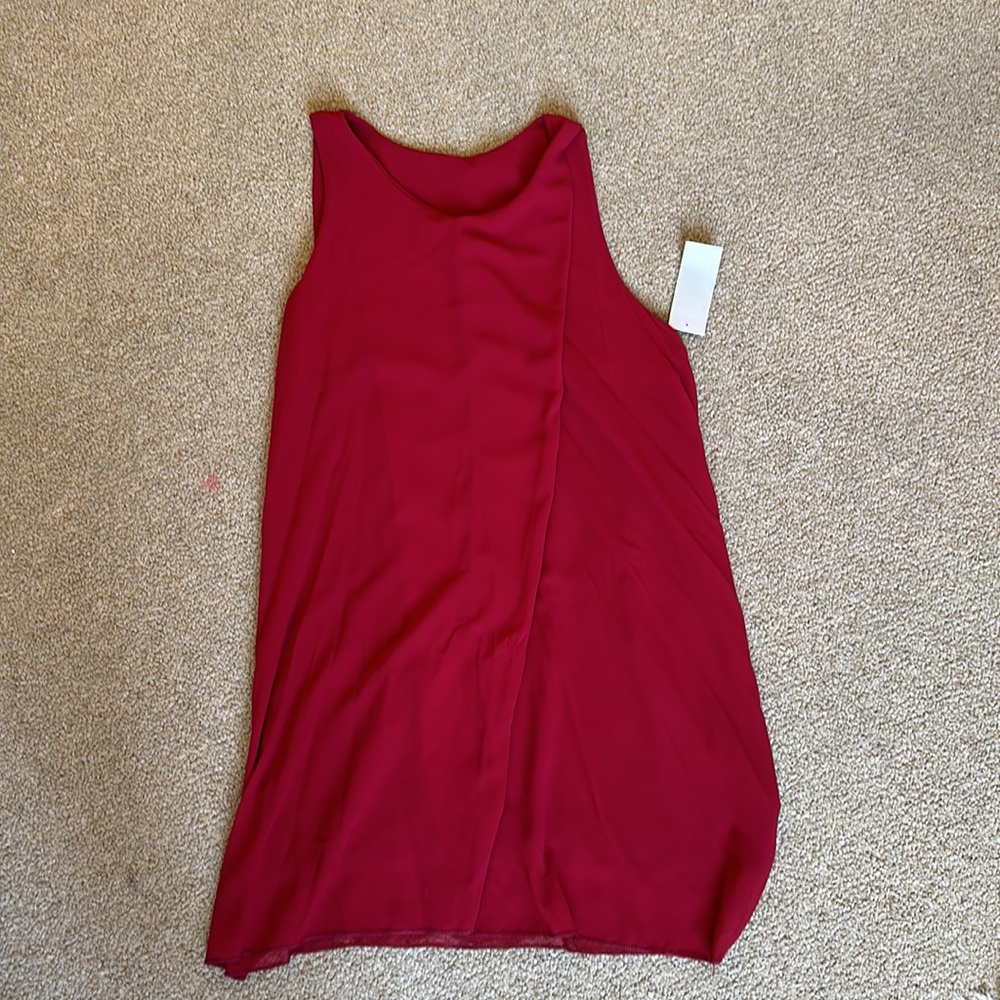 NWT - maroon tie back dress- small